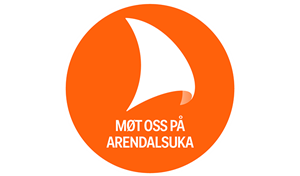 Arrangørlogo i oransje for deltagere under Arendalsuka.